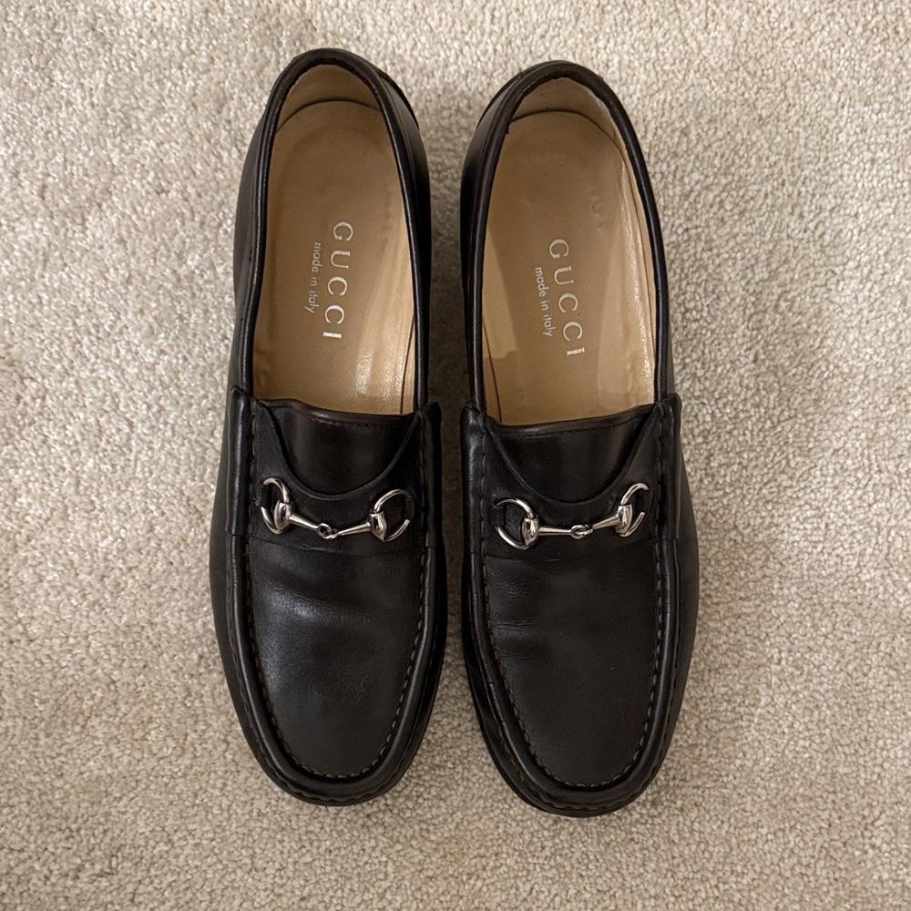 Gucci Women’s Dark Brown Leather 1953 Horsebit Loafers